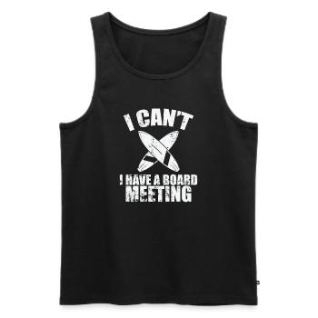 I can't I have a Board Meeting Wellenreiten - Men's Premium Organic Tank Top - black - Front - AI Model Male 178 light (178cm)