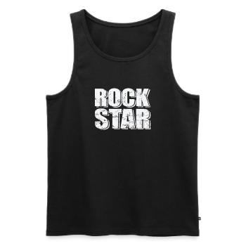 Rock Star Musikstil Genre Gitarre Rockband - Männer Premium Bio Tank Top - Schwarz - Vorne - AI Model Male 178 light (178cm)