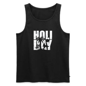 Holiday Holidays Leisure Holidays Travel - Men's Premium Organic Tank Top - black - Front - AI Model Male 178 light (178cm)