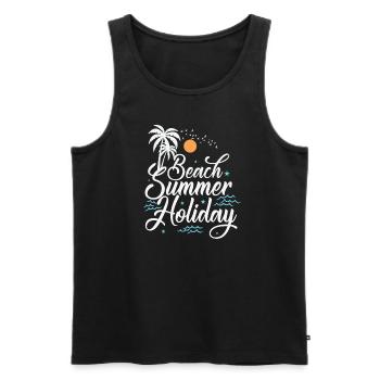 Beach Summer Holiday Holiday Leisure Holidays - Men's Premium Organic Tank Top - black - Front - AI Model Male 178 light (178cm)