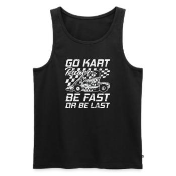 Go Kart Racer être rapide ou être dernière course - Débardeur bio Premium Homme - noir - Devant - Michal (187cm)