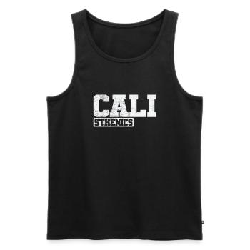 Cali Calisthenics Fitness Workout Körper - Männer Premium Bio Tank Top - Schwarz - Vorne - AI Model Male 178 light (178cm)