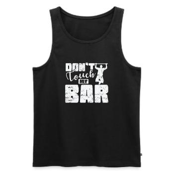 Don’t Touch my Bar Calisthenics Fitness - Männer Premium Bio Tank Top - Schwarz - Vorne - AI Model Male 178 light (178cm)