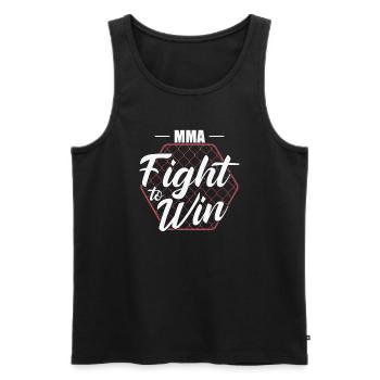 MMA se battre pour gagner les arts martiaux mixtes - Débardeur bio Premium Homme - noir - Devant - AI Model Male 178 light (178cm)