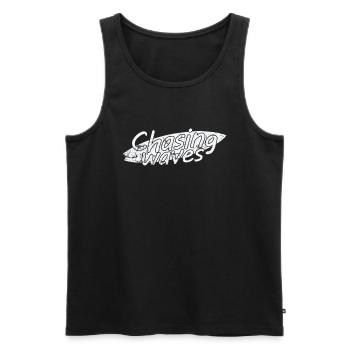 Chasing Waves Surfing Sports - Men's Premium Organic Tank Top - black - Front - Michal (187cm)