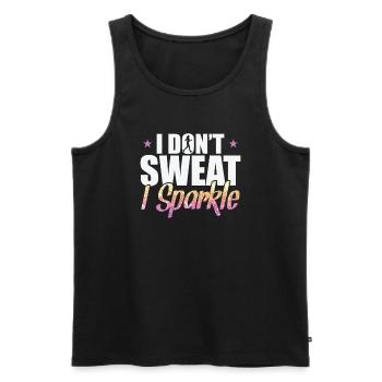 I don't sweat I Sparkle Jogging Sport Running - Men's Premium Organic Tank Top - black - Front - Michal (187cm)