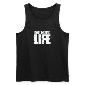 Bouldering Life Hobby Klettern Sport - Männer Premium Bio Tank Top - Schwarz - Vorne - Michal (187cm)