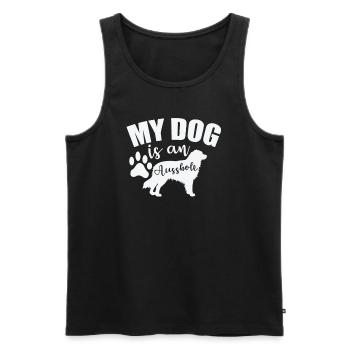 My Dog is an Ausshole Australian Shepherd - Männer Premium Bio Tank Top - Schwarz - Vorne - Michal (187cm)