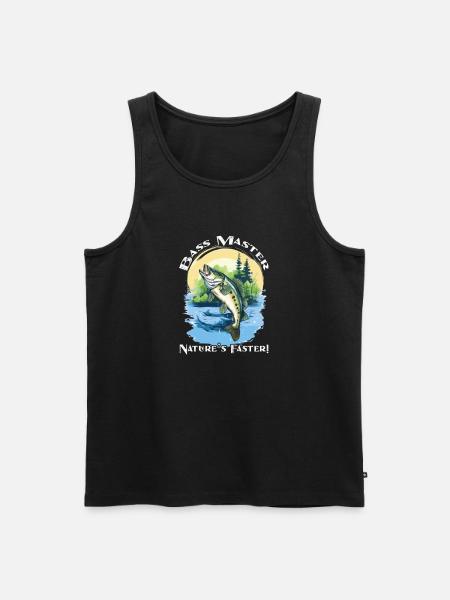 Barsch fischen fisch angeln - Männer Premium Bio Tank Top - Schwarz