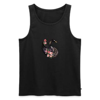 Polygon Schwan schwarz - Männer Premium Bio Tank Top - Schwarz - Vorne - Michal (187cm)