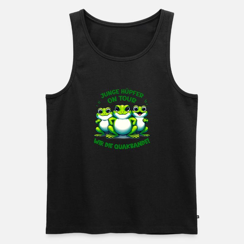 Kleine Comic Kröten Bande - Männer Premium Bio Tank Top - Schwarz