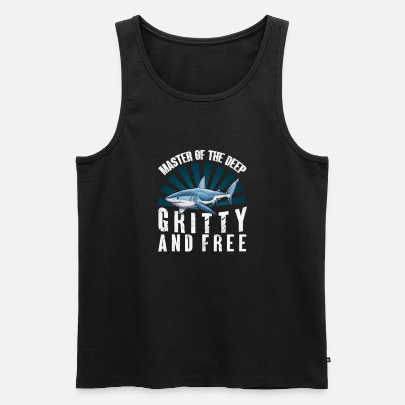 Comic-hai Unter Wasser - Männer Premium Bio Tank Top - Schwarz