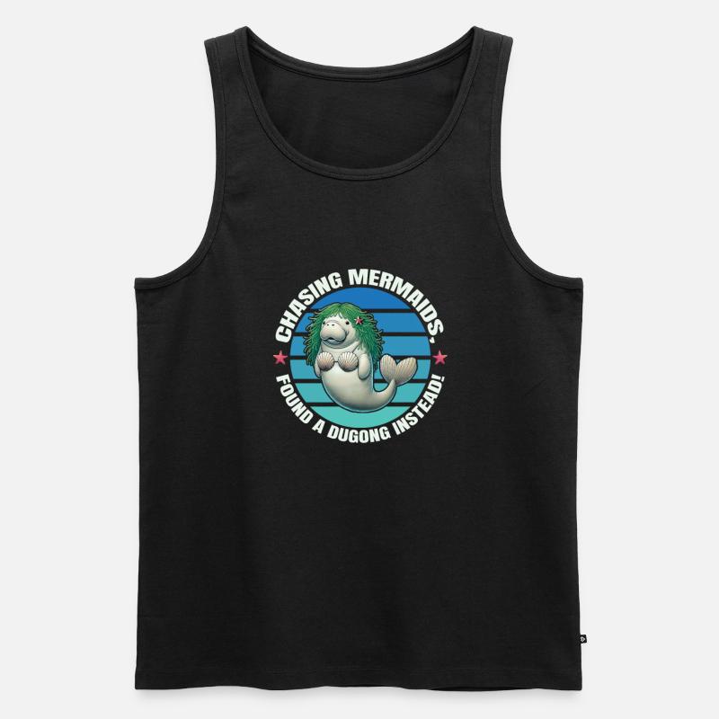 Dugong Manatee Comic en tant que Multiple Virgin - Débardeur bio Premium Homme - noir