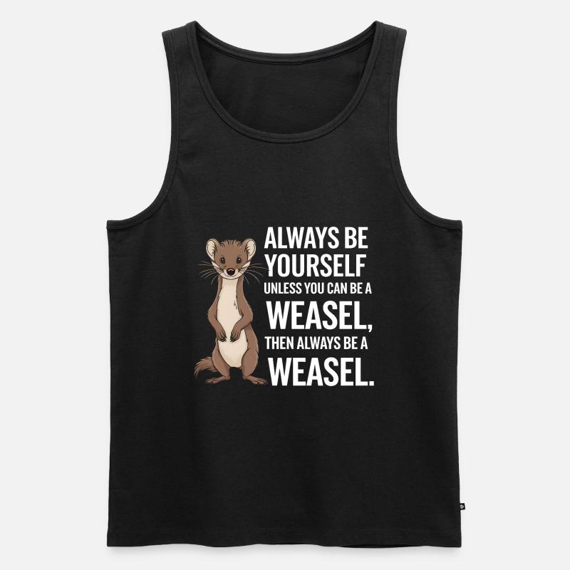 Wiesel - Männer Premium Bio Tank Top - Schwarz