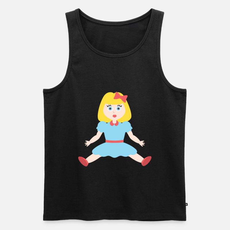 Puppe - Männer Premium Bio Tank Top - Schwarz