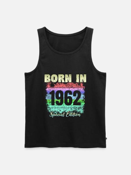 Geboren 1962 - Männer Premium Bio Tank Top - Schwarz