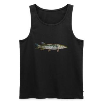 Brochet - Débardeur bio Premium Homme - noir - Devant - Michal (187cm)