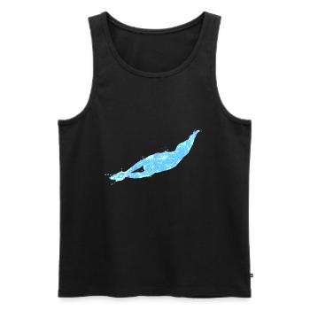 Pour les nageurs: saut de départ - Débardeur bio Premium Homme - noir - Devant - AI Model Male 178 light (178cm)