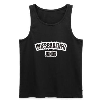 Wiesbadener Jungs - Männer Premium Bio Tank Top - Schwarz - Vorne - Michal (187cm)
