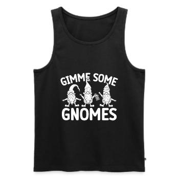 Costume de Gnome Hommes Donnez-moi Quelques Gnomes Gnome - Débardeur bio Premium Homme - noir - Devant - Michal (187cm)