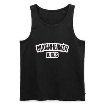 Mannheim Boys - Débardeur bio Premium Homme - noir - Devant - AI Model Male 178 light (178cm)
