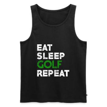 Golfing golf - Men's Premium Organic Tank Top - black - Front - AI Model Male 178 light (178cm)