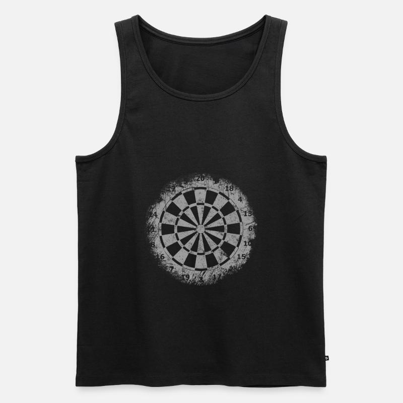 Dartscheibe symbol - Männer Premium Bio Tank Top - Schwarz