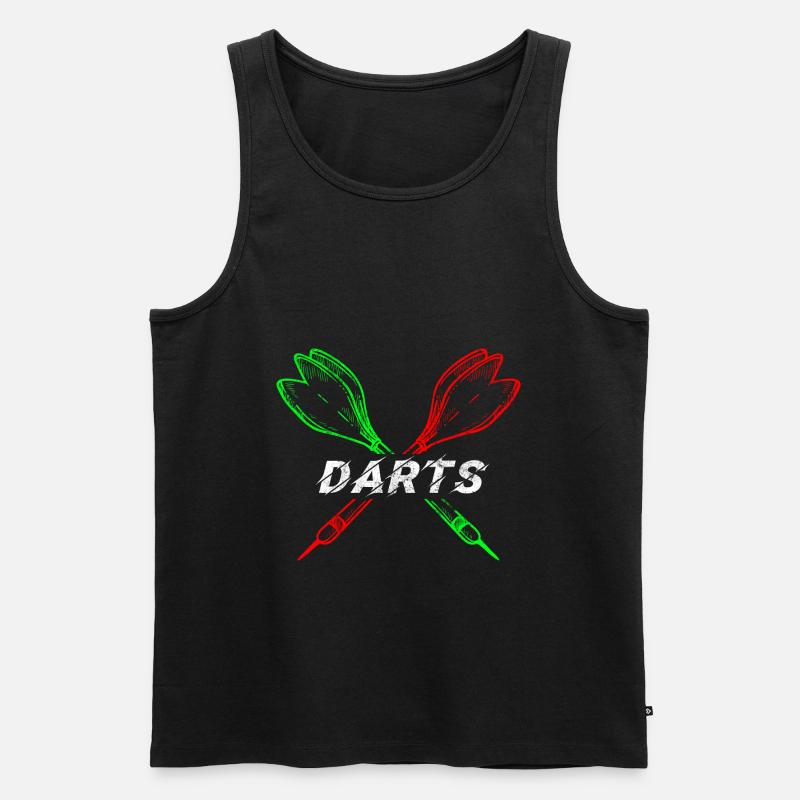 Darts sport dartpfeile - Männer Premium Bio Tank Top - Schwarz