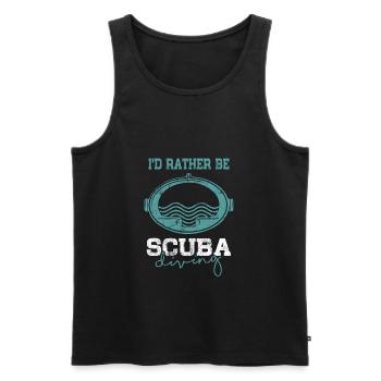 Scuba Diving - Men's Premium Organic Tank Top - black - Front - AI Model Male 178 light (178cm)
