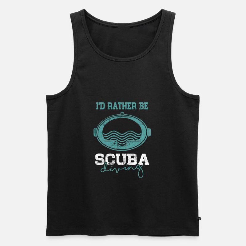 Gerätetauchen spruch - Männer Premium Bio Tank Top - Schwarz