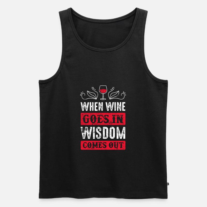 wein rotwein spruch - Männer Premium Bio Tank Top - Schwarz