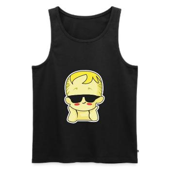 baby sunglasses blond - Männer Premium Bio Tank Top - Schwarz - Vorne - AI Model Male 178 light (178cm)