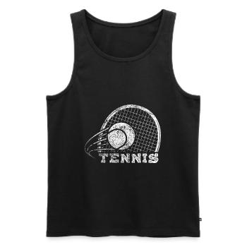 Tennis Sport Tennis Rackets - Men's Premium Organic Tank Top - black - Front - Michal (187cm)