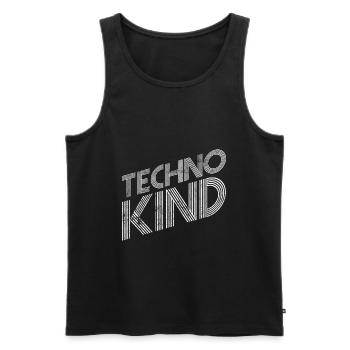Techno music - Men's Premium Organic Tank Top - black - Front - AI Model Male 178 light (178cm)