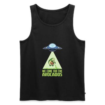 ufo avocado - Männer Premium Bio Tank Top - Schwarz - Vorne - AI Model Male 178 light (178cm)