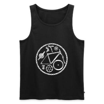 Bicycle chain bike bicycle - Men's Premium Organic Tank Top - black - Front - AI Model Male 178 light (178cm)