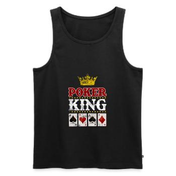 Poker King Cards comme - Débardeur bio Premium Homme - noir - Devant - AI Model Male 178 light (178cm)