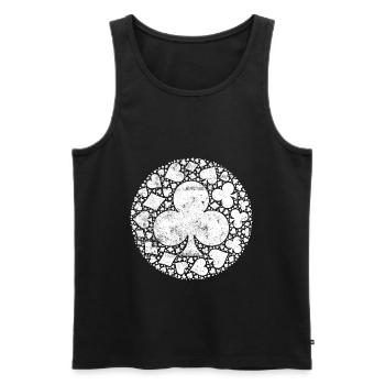 Cross Symbol Poker Circle - Men's Premium Organic Tank Top - black - Front - Michal (187cm)