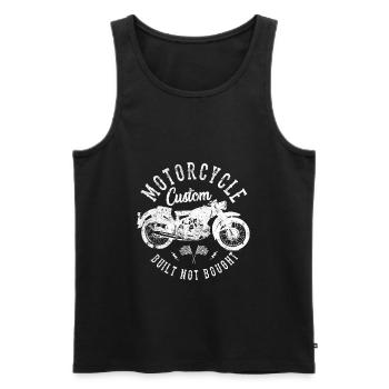Biker Motorcycle - Men's Premium Organic Tank Top - black - Front - AI Model Male 178 light (178cm)