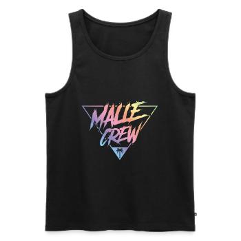 Malle crew coloré - Débardeur bio Premium Homme - noir - Devant - Michal (187cm)