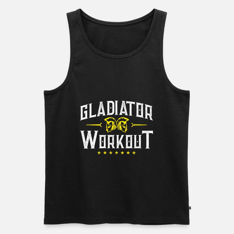 spartan gladiator workout - Männer Premium Bio Tank Top - Schwarz
