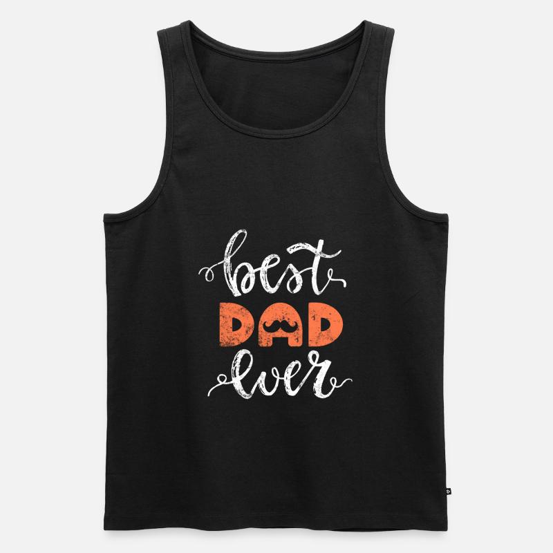 Bester Papa - Männer Premium Bio Tank Top - Schwarz