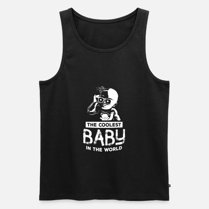 baby cool - Männer Premium Bio Tank Top - Schwarz