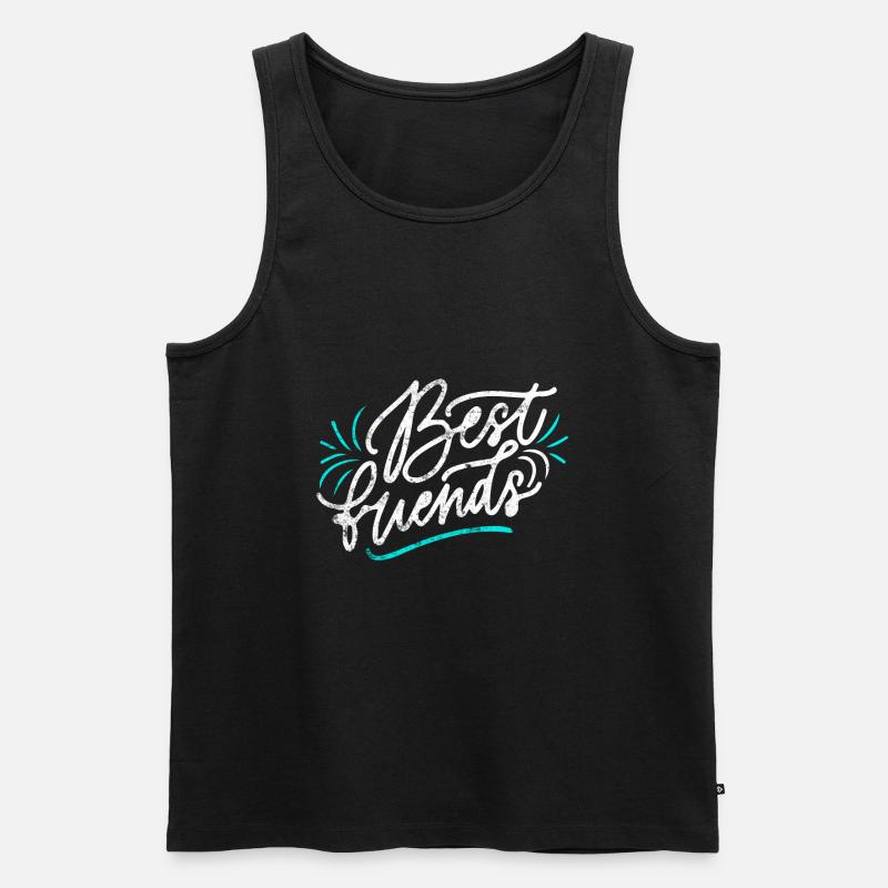 Beste Freunde - Männer Premium Bio Tank Top - Schwarz