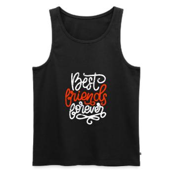 Best friends forever - Men's Premium Organic Tank Top - black - Front - Michal (187cm)