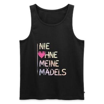 nie ohne meine mädels - Männer Premium Bio Tank Top - Schwarz - Vorne - Michal (187cm)