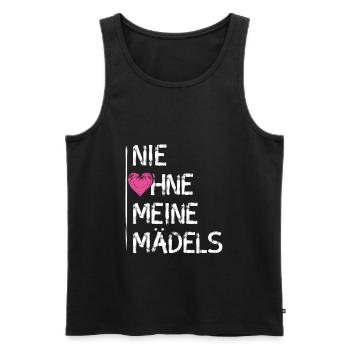 nie ohne meine mädels herz - Männer Premium Bio Tank Top - Schwarz - Vorne - Michal (187cm)
