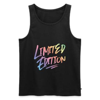 limited edition colorful - Men's Premium Organic Tank Top - black - Front - Michal (187cm)
