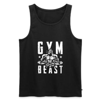 gorilla gym beast - Männer Premium Bio Tank Top - Schwarz - Vorne - AI Model Male 178 light (178cm)