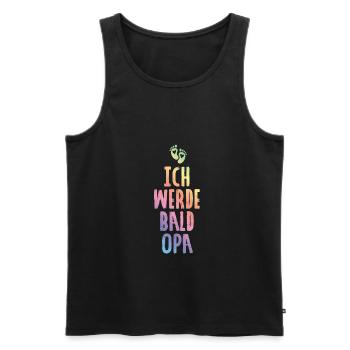 Ich werde bald Opa Baby - Männer Premium Bio Tank Top - Schwarz - Vorne - Michal (187cm)